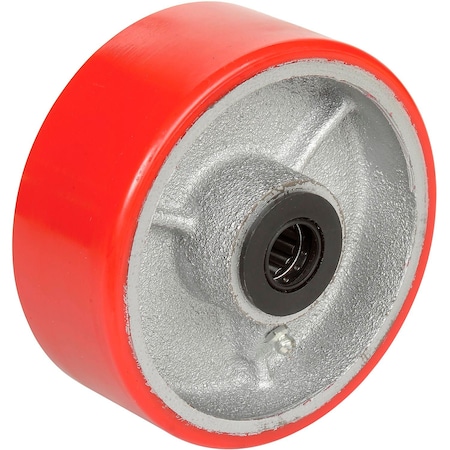 Global Industrial 5in x 2in Polyurethane Wheel, Axle Size 1/2in 748725A